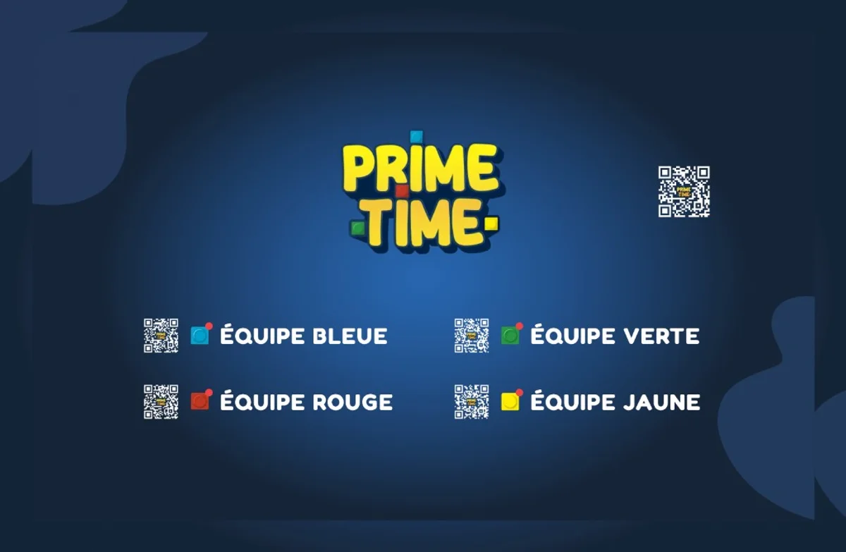 Écran de check-in des équipes par QR code