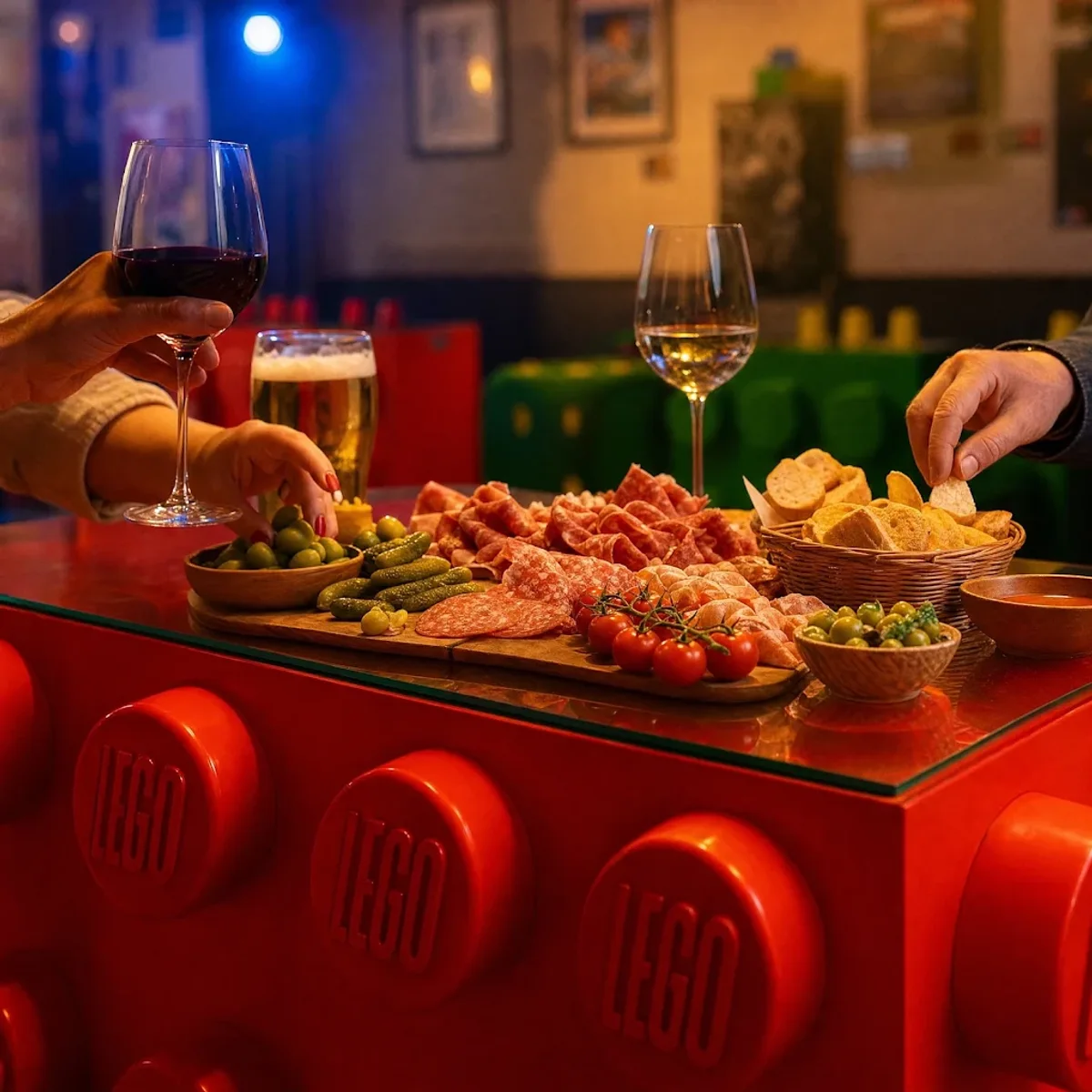 Planches et boissons servies pendant la session, un ticket moyen plus élevé